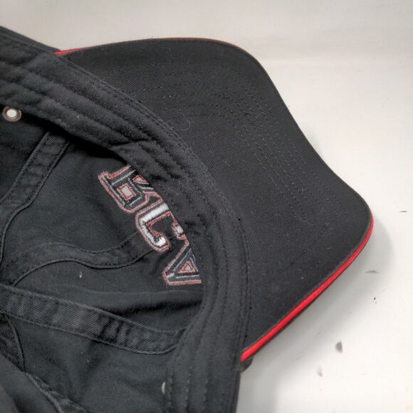 RCA Embroidered Strapback Hat Cap Black Red Accents 100% Cotton - Picture 10 of 11